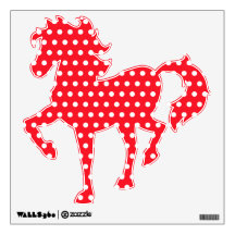 White and Red Polka Dot Pattern. Spotty. Room Graphics