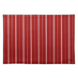 White and Red Striped Placemat
