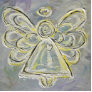 White and Silver Angel Ornament Photo Cutout