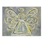 White and Silver Guardian Light Angel Postcard