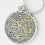 White and Silver Light Guardian Angel Keychain