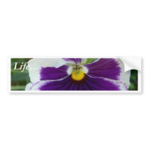 White And Violet Flower bumper stickers