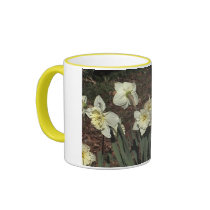 White and yellow daffodil Mug by sunsett76 White and yellow daffodil Mug