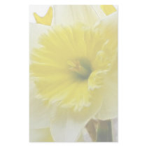 White And Yellow Daffodil Stationery Paper