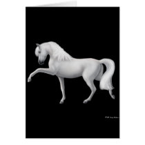 White Andalusian Horse Card