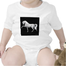 White Andalusian Horse Infant Creeper