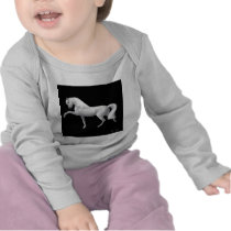 White Andalusian Horse Infant Long Sleeve Tshirts