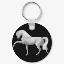 White Andalusian Horse Keychain by twopurringcats White Andalusian Horse Keychain