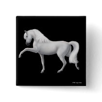 White Andalusian Horse Pin