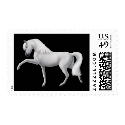 White Andalusian Horse Postage