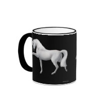 White Andalusian Horse Ringer Mug