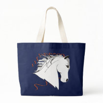 White Andalusian Stallion Tote Bag by kimd43 White Andalusian Stallion Tote Bag