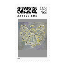 White Angel Postage Stamp