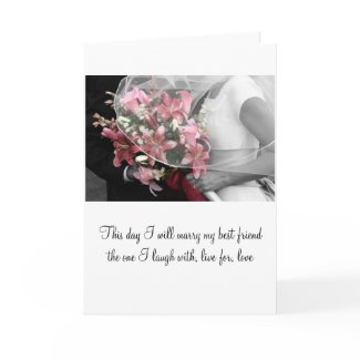 White Artistic Wedding Card card