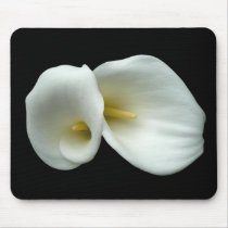 White Arum Lilies Mousepad