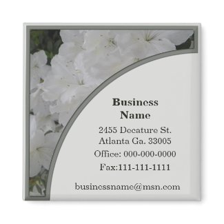 White Azalea Business magnet