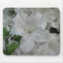 White Azalea Mousepad mousepads