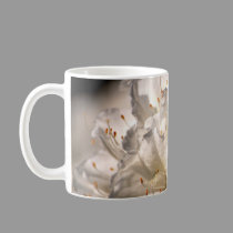 White azalea mug