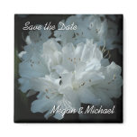 White Azalea Save the Date Magnet