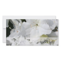 White Azalea - Save the date - Personalized Photo Card