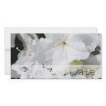 White Azalea - Save the date - Personalized Photo Card