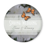 White Azalea Wedding Magnet