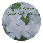 White Azaleas Bride &amp; Groom Stickers