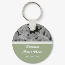 White Azaleas Business Keychain by KELLBELL535 White Azaleas Business Keychain