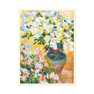 White Azaleas in a Pot, 1885 Claude Monet Gallery Wrapped Canvas