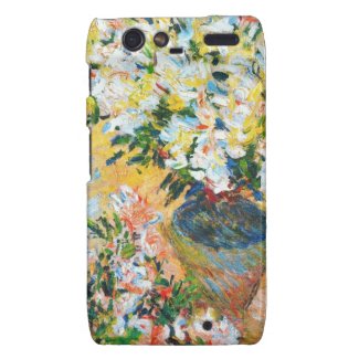 White Azaleas in a Pot, 1885 Claude Monet Droid RAZR Cover