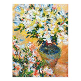White Azaleas in a Pot, 1885 Claude Monet Post Cards