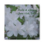 White Azaleas Save The Date Magnet