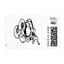 White Badass Ram Stamp