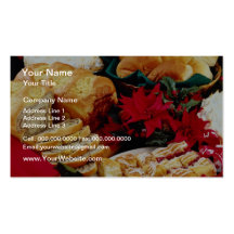 White Baked goods flowers Business Cards