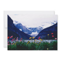 White Banff National Park, Lake Louise flowers Custom Announcements
