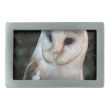 White Barn Owl Belt Buckles