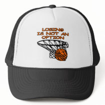 White Basketball Losing Not Option Trucker Hats