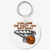 White Basketball Losing Not Option keychains by WhiteTiger_LLC White Basketball Losing Not Option keychains