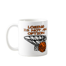 White Basketball Losing Not Option Coffee Mugs