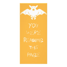 White Bat Bookmark Template Rack Card Template
