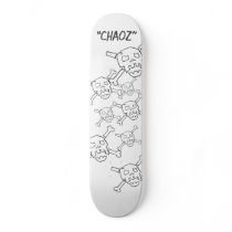 white-bckground-for-zazzle, CHAOS.ai, skull4zaz... Custom Skate Board