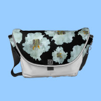 White Bean-Tree Flowers messenger bags