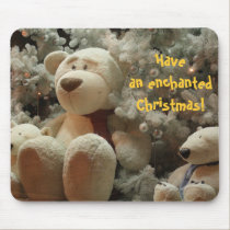 White bear Christmas mousepad mousepads