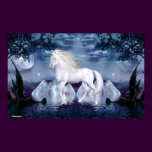 White Beauty Magical Unicorn Poster 1H