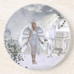 White Beauty Unicorn Angel Coaster coasters