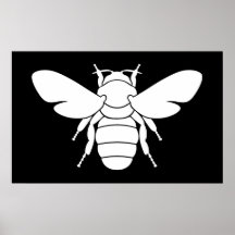 White Bee Art Print