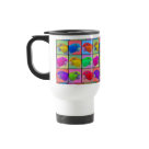 White Bellied Caique Pop Art Travel Mug