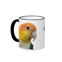 White Bellied Caiques Mug by MenagerieMayhem White Bellied Caiques Mug