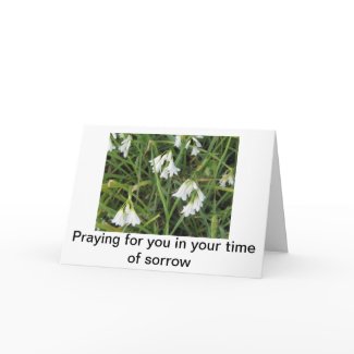 White Bells Sympathy Card zazzle_card