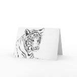 White Bengal Tiger Art Greeting or Note Cards